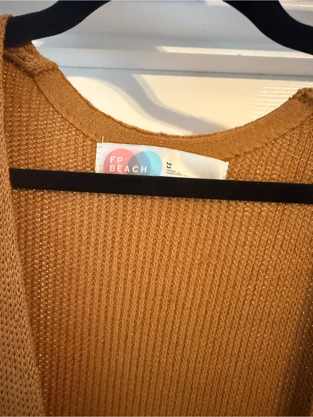 Free People Nikki Sweater Mini Dress Tan Size M